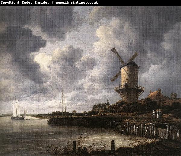 RUISDAEL, Jacob Isaackszon van The Windmill at Wijk bij Duurstede af